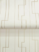 A-Street Prints Anson Ivory Deco Detailing Wallpaper