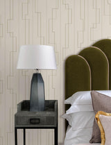 A-Street Prints Anson Ivory Deco Detailing Wallpaper