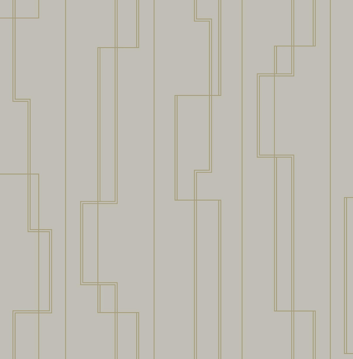 A-Street Prints Anson Taupe Deco Detailing Wallpaper