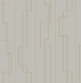 A-Street Prints Anson Taupe Deco Detailing Wallpaper