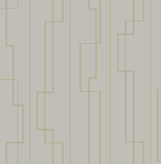 A-Street Prints Anson Taupe Deco Detailing Wallpaper