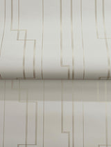 A-Street Prints Anson Taupe Deco Detailing Wallpaper