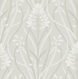 A-Street Prints Rosalind Dove Iris Damask Wallpaper