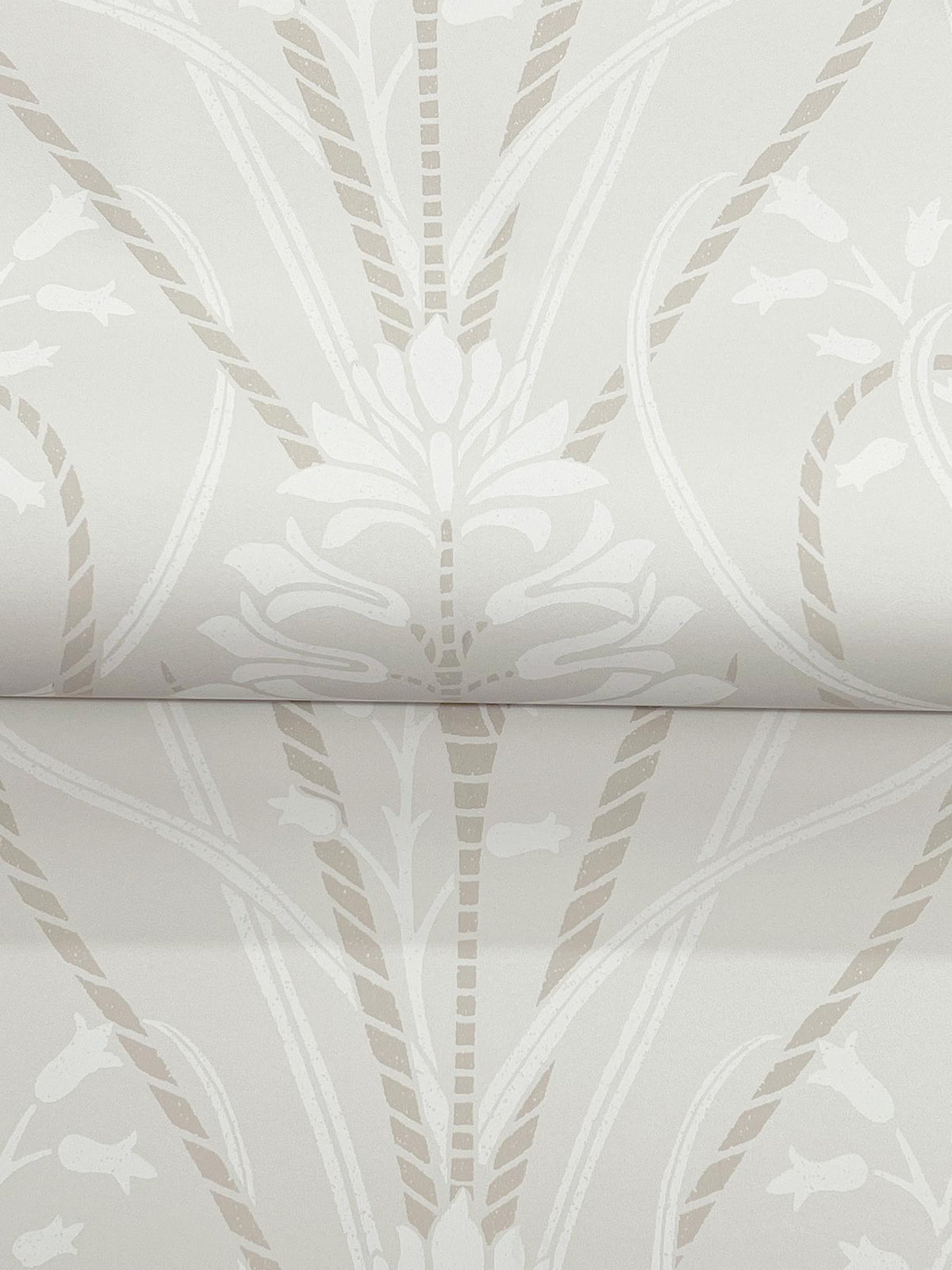 A-Street Prints Rosalind Dove Iris Damask Wallpaper