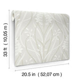 A-Street Prints Rosalind Dove Iris Damask Wallpaper
