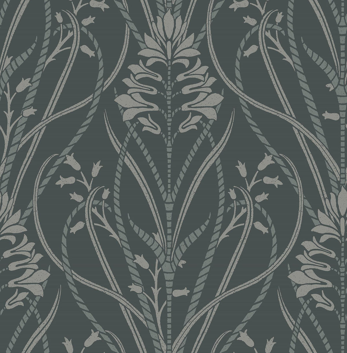 A-Street Prints Rosalind Teal Iris Damask Wallpaper