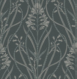 A-Street Prints Rosalind Teal Iris Damask Wallpaper