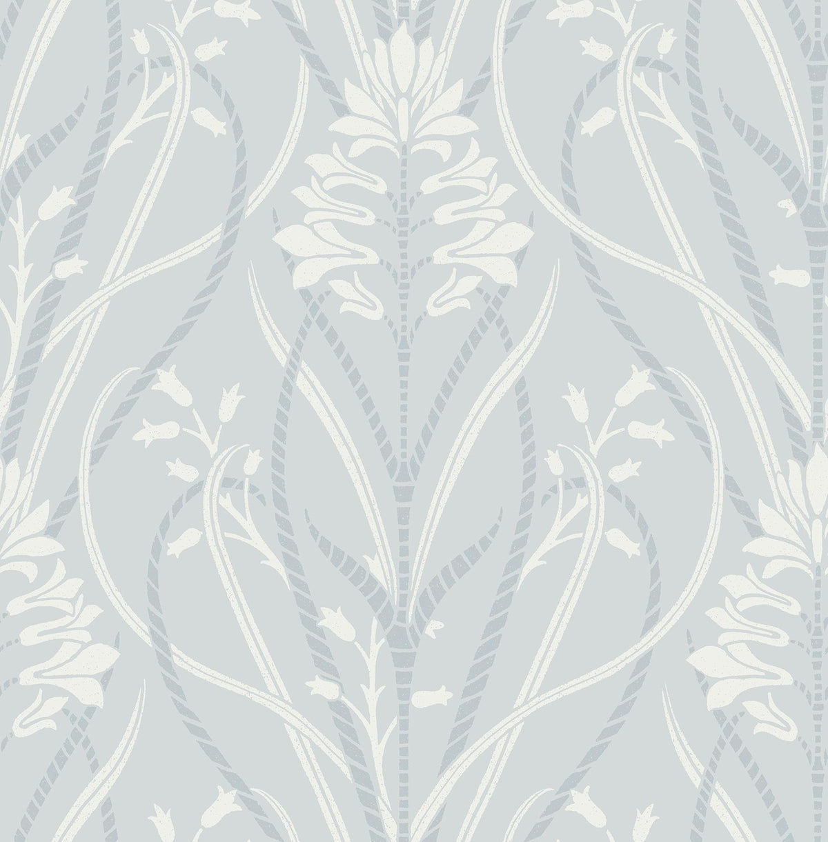 A-Street Prints Rosalind Sky Blue Iris Damask Wallpaper