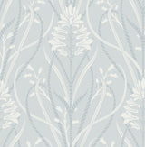 A-Street Prints Rosalind Sky Blue Iris Damask Wallpaper