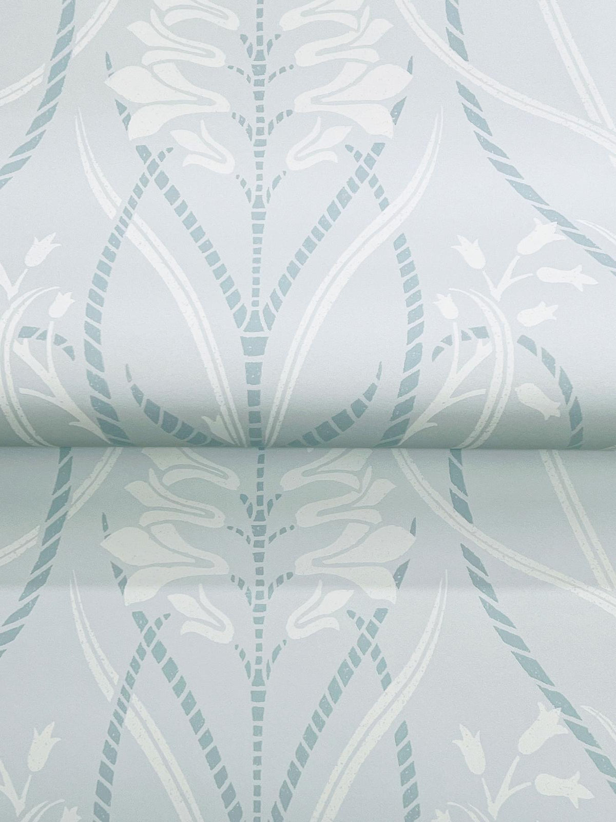 A-Street Prints Rosalind Sky Blue Iris Damask Wallpaper
