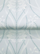 A-Street Prints Rosalind Sky Blue Iris Damask Wallpaper