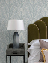 A-Street Prints Rosalind Sky Blue Iris Damask Wallpaper