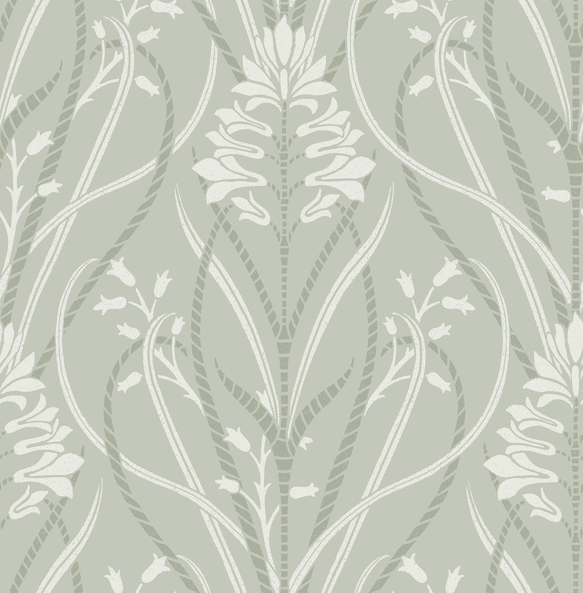 A-Street Prints Rosalind Sage Iris Damask Wallpaper