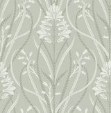 A-Street Prints Rosalind Sage Iris Damask Wallpaper