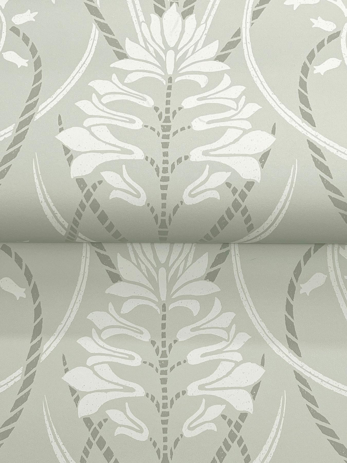 A-Street Prints Rosalind Sage Iris Damask Wallpaper