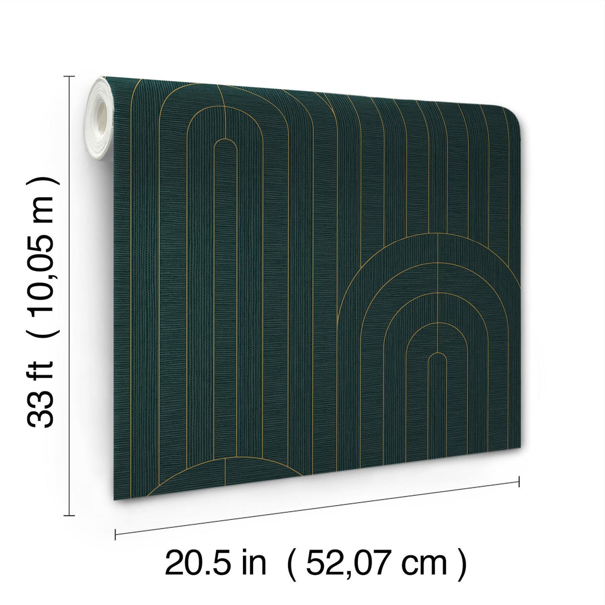 A-Street Prints Declan Teal Textured Arches Wallpaper