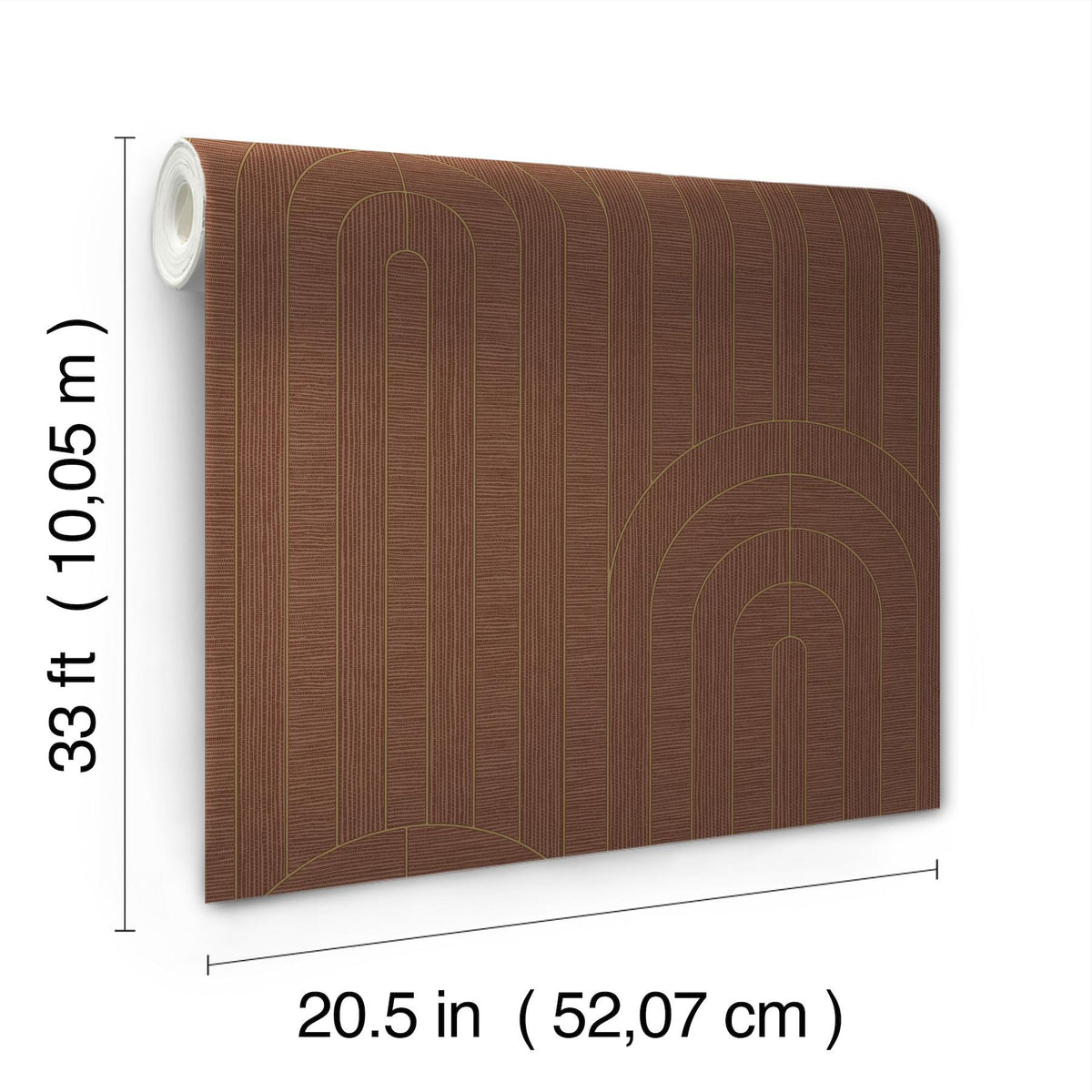 A-Street Prints Declan Maroon Textured Arches Wallpaper