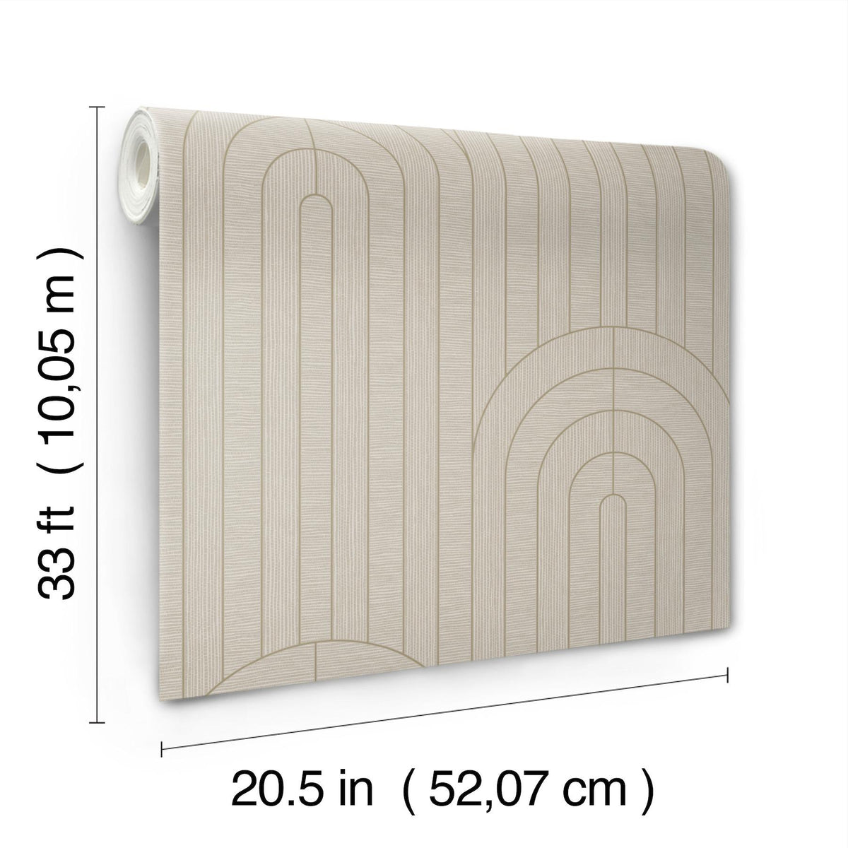 A-Street Prints Declan Neutral Textured Arches Wallpaper