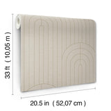 A-Street Prints Declan Neutral Textured Arches Wallpaper