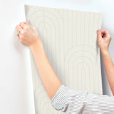 A-Street Prints Declan Ivory Textured Arches Wallpaper