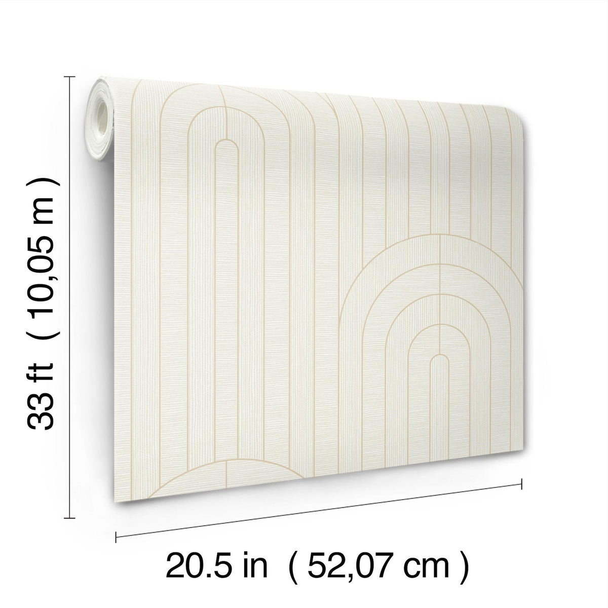 A-Street Prints Declan Ivory Textured Arches Wallpaper
