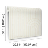 A-Street Prints Declan Ivory Textured Arches Wallpaper
