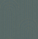 A-Street Prints Declan Turquoise Textured Arches Wallpaper