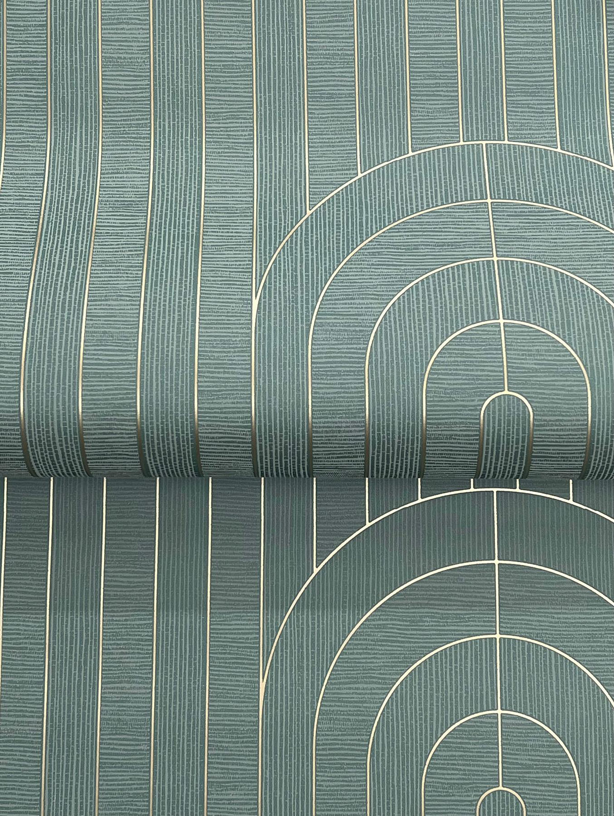 A-Street Prints Declan Turquoise Textured Arches Wallpaper
