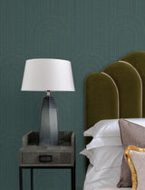 A-Street Prints Declan Turquoise Textured Arches Wallpaper