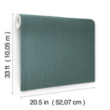 A-Street Prints Declan Turquoise Textured Arches Wallpaper