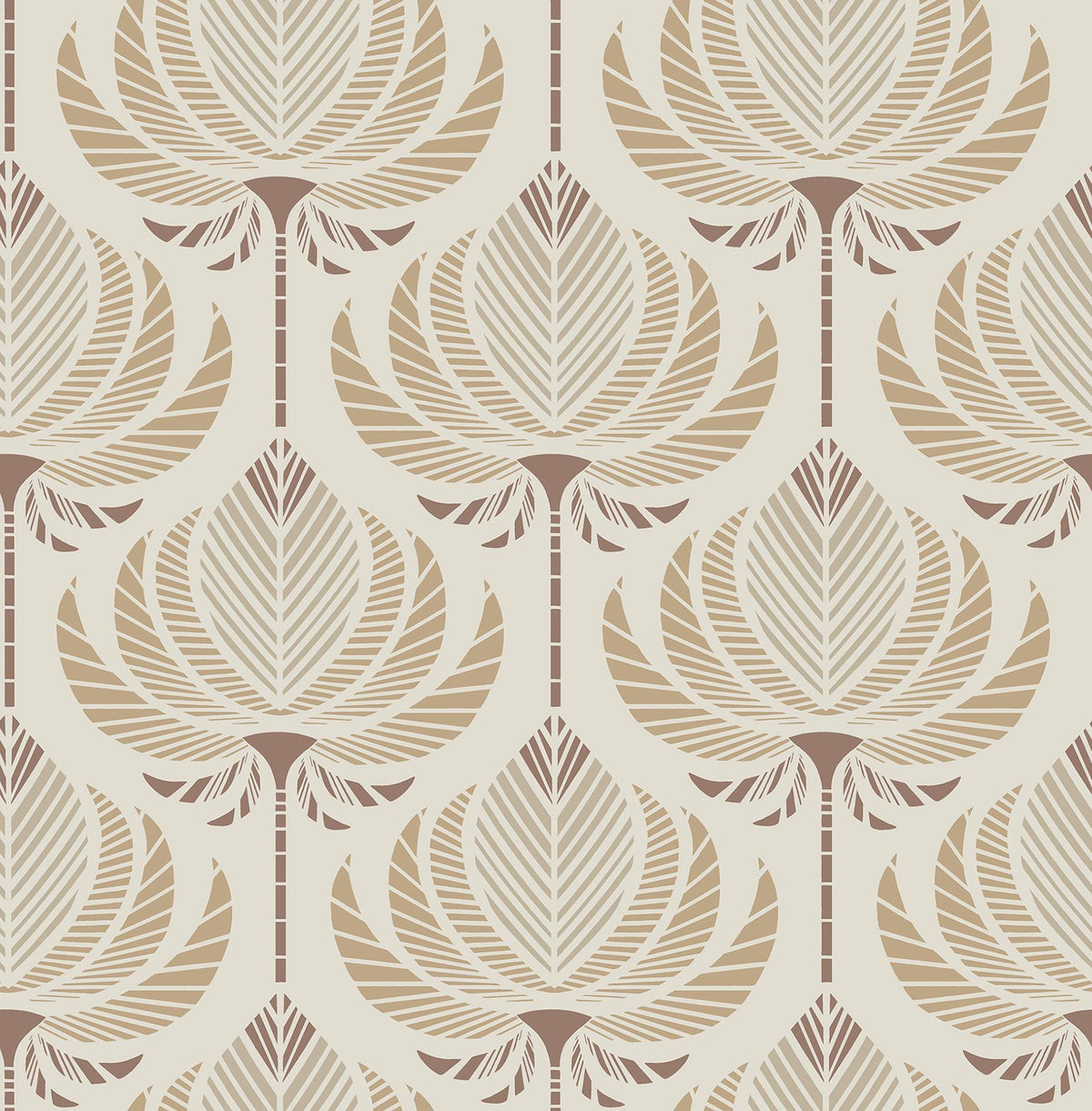 A-Street Prints Ferrenby Apricot Floral Fan Wallpaper