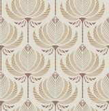 A-Street Prints Ferrenby Apricot Floral Fan Wallpaper