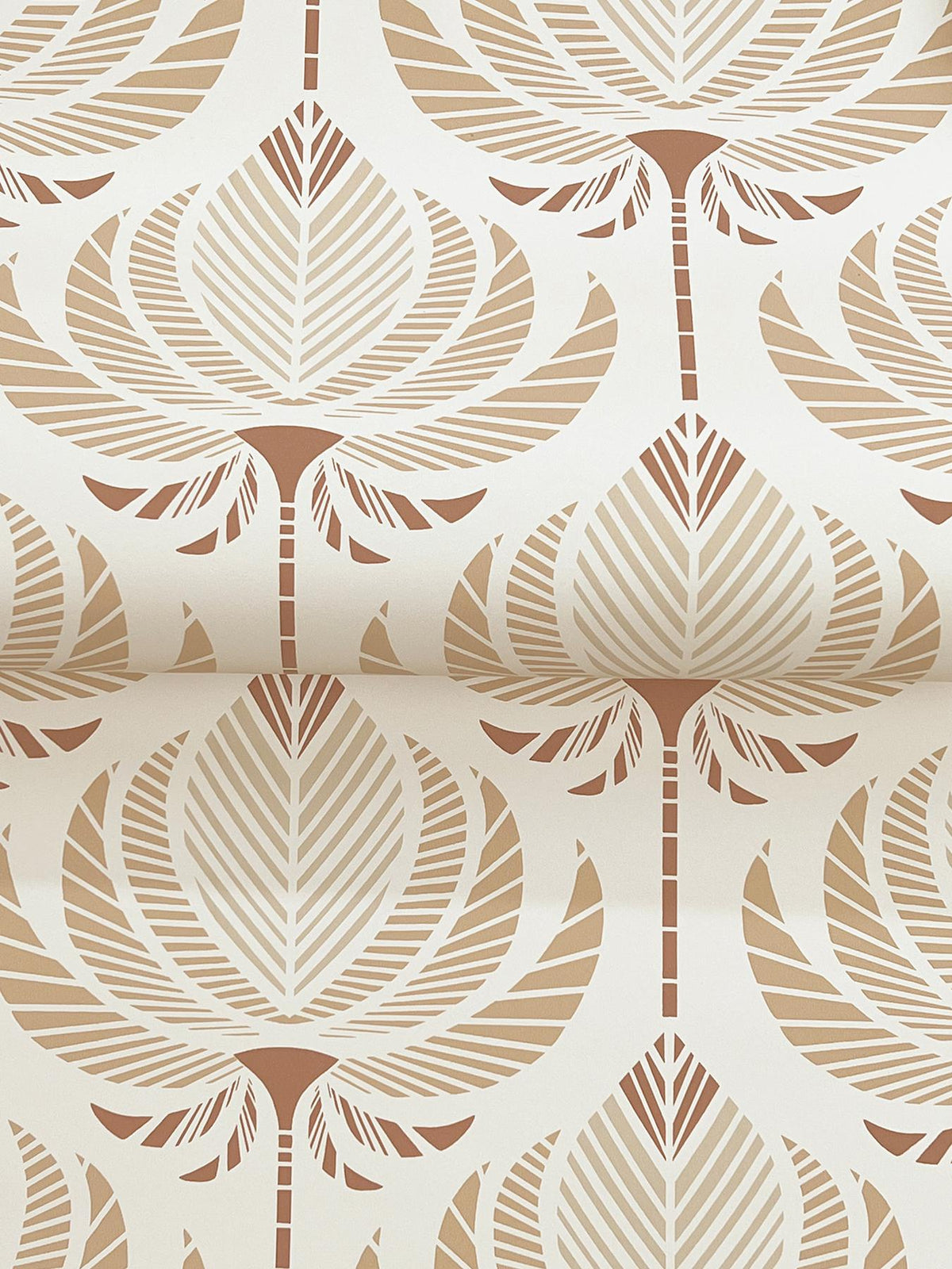 A-Street Prints Ferrenby Apricot Floral Fan Wallpaper