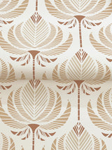 A-Street Prints Ferrenby Apricot Floral Fan Wallpaper