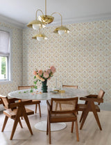 A-Street Prints Ferrenby Apricot Floral Fan Wallpaper