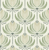 A-Street Prints Ferrenby Green Floral Fan Wallpaper
