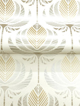 A-Street Prints Ferrenby Metallic Floral Fan Wallpaper