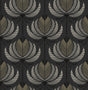 A-Street Prints Ferrenby Black Floral Fan Wallpaper