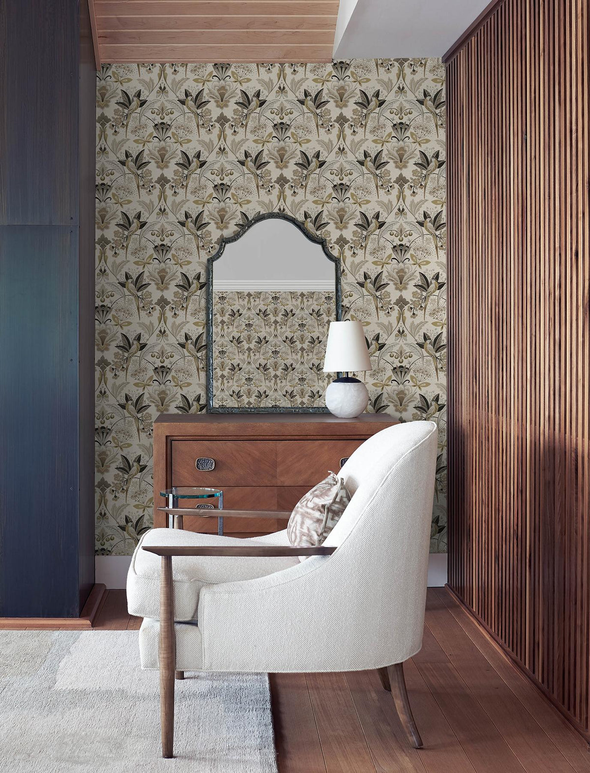 A-Street Prints Bernadette Black Garden Wilderness Wallpaper