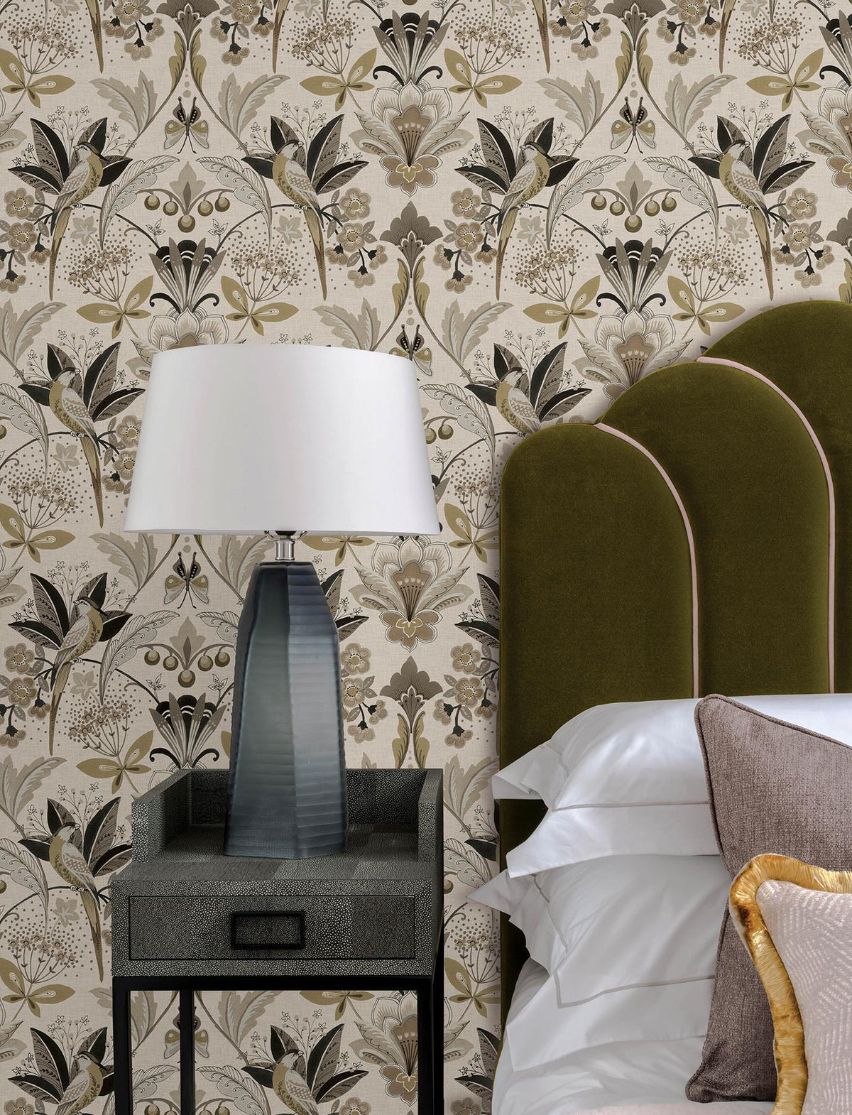 A-Street Prints Bernadette Black Garden Wilderness Wallpaper