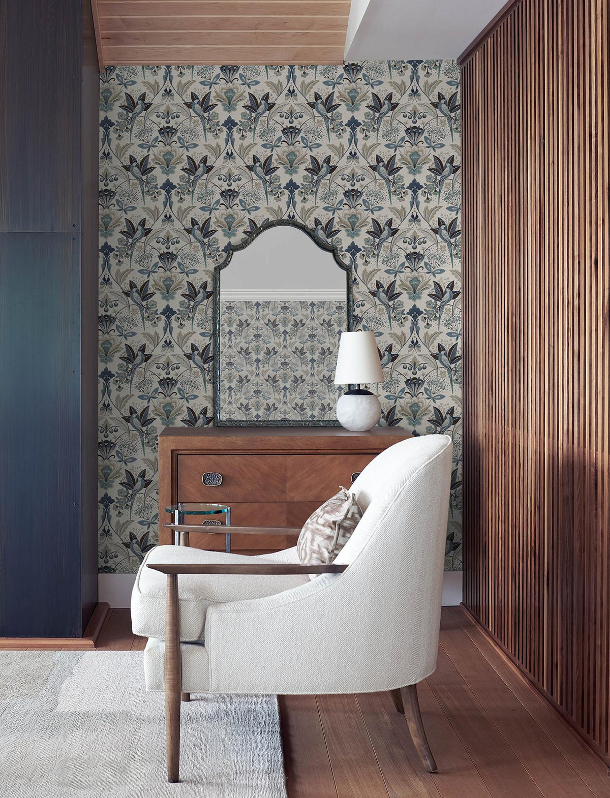 A-Street Prints Bernadette Blue Garden Wilderness Wallpaper