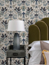 A-Street Prints Bernadette Blue Garden Wilderness Wallpaper