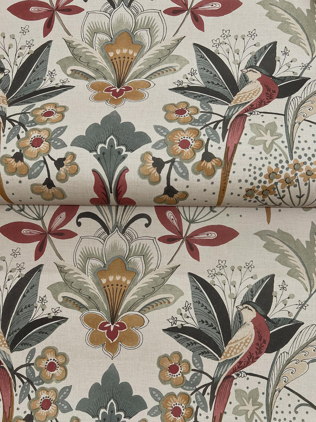 A-Street Prints Bernadette Merlot Garden Wilderness Wallpaper