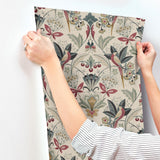 A-Street Prints Bernadette Merlot Garden Wilderness Wallpaper