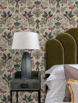 A-Street Prints Bernadette Merlot Garden Wilderness Wallpaper