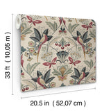 A-Street Prints Bernadette Merlot Garden Wilderness Wallpaper