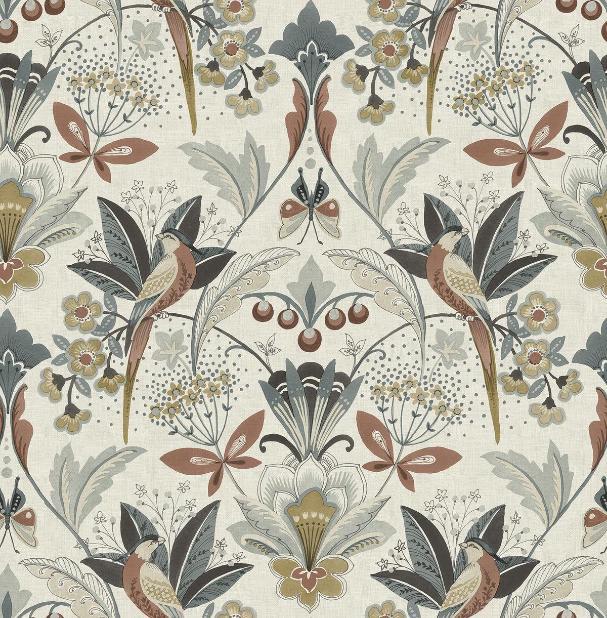 A-Street Prints Bernadette Rose Garden Wilderness Wallpaper