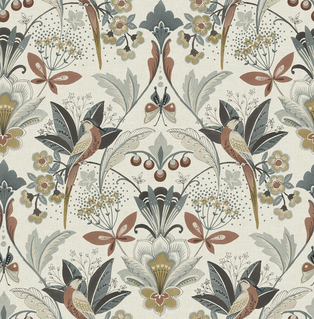 A-Street Prints Bernadette Rose Garden Wilderness Wallpaper