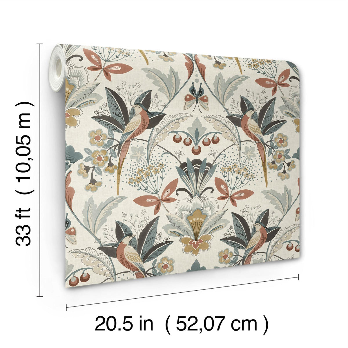 A-Street Prints Bernadette Rose Garden Wilderness Wallpaper