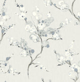 A-Street Prints Bliss Sky Blue Blossom Wallpaper